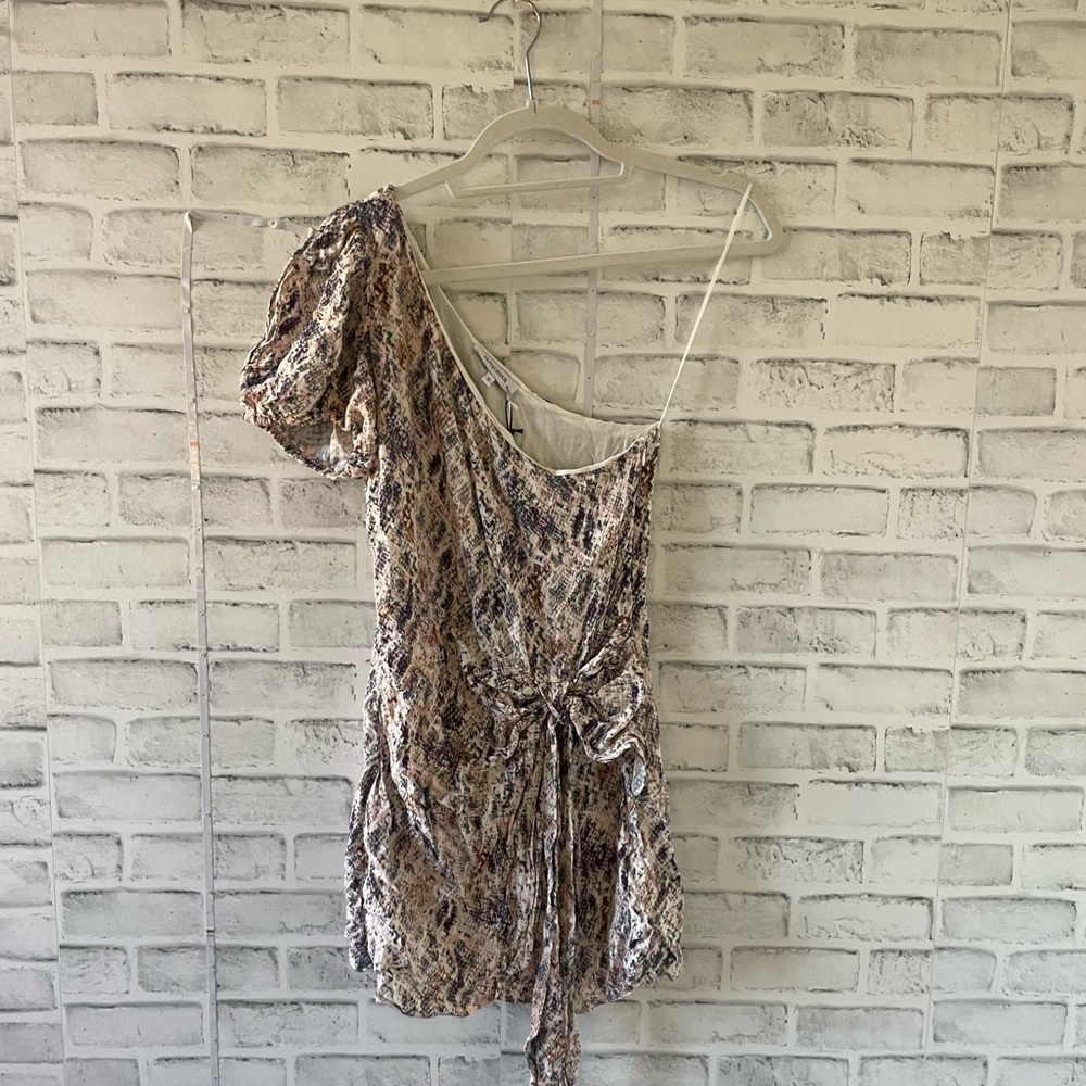 Olivacious small one shoulder mini dress